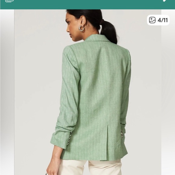 Veronica Beard Mint Double-Breasted Blazer - Picture 3 of 8